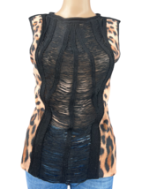 Mar Cain knitted leopard print sleeveles top, N4 - £46.41 GBP
