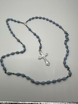 Vintage Baby Blue Rosary 15.75” - $12.62