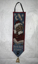 Boyds Bears Christmas Holiday Pageant Bell Pull Hanging Tapestry 10&quot; - £10.27 GBP