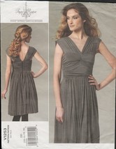 Vogue 1253 Tracy Reese Gathered Ruched Dress Pattern Size 12 14 16 18 Uncut - £14.09 GBP