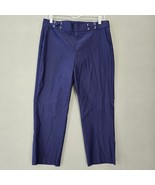 Rafaella Capri Pants Women Size 10 Blue Stretch Preppy Pull-On Comfort F... - $25.20