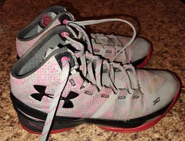 Under Armour Pink and Gray High Top Sneakers - £7.69 GBP