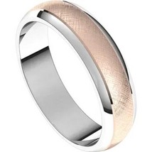 Authenticity Guarantee 
14K White and Rose Gold 5 mm Florentine Finish C... - £782.89 GBP+