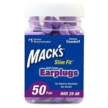 Mack&#39;s Slim Fit Ear Plugs (50 Pair) - Purple  - £30.30 GBP