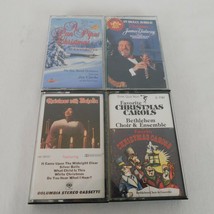 Lot of 4 Christmas Cassette Pan Pipes Mahalia Jackson James Galway Bethlehem - £24.65 GBP