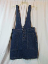 NWOT Tinsel Town Overall Blue Denim Skirt Junior M Above the Knee Org $60 - £26.15 GBP