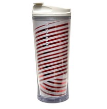Starbucks Holiday Chevron Red Line White 12oz Cold Cup Grande Acrylic Tumbler - £27.60 GBP