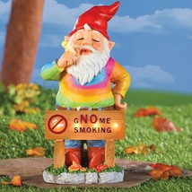 Solar Powered Lighted Hippy Gnome Joint Weed NO SMOKING Garden Yard Art ... - £18.29 GBP