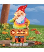 Solar Powered Lighted Hippy Gnome Joint Weed NO SMOKING Garden Yard Art ... - £18.03 GBP