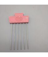 Vintage 80s Goody Hair Pick Comb Tease Lift Metal Purse Travel Pink 3.5” - $15.18 CAD