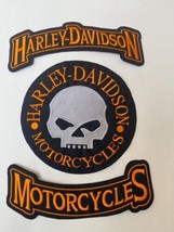 Premium Quality Harley Davidson Willie - G Skull Patch Set of 3 Pieces USA STOCK - £19.59 GBP