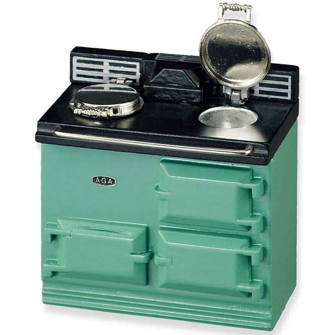 Primary image for Aga Cook Stove 1.779/5 Green Reutter Kitchen DOLLHOUSE Miniature