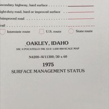 1975 Oakley ID Idaho Quadrangle 1:100K Scale Map Planimetric BLM Surface Mgmt - £7.41 GBP