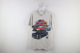 Vtg 90s Streetwear Mens Medium Distressed Fifty&#39;s Classics Hot Rod Car T-Shirt - £31.61 GBP