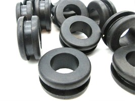 3/4&quot; x 9/16&quot; ID x 3/16 Outer Groove Rubber Grommets for Wire Cable Panel... - £8.79 GBP+