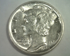 1943-D Mercury Dime About Uncirculated+ Au+ Original Bobs Coins Fast 99c Ship - £5.16 GBP