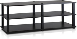 3-Tier Wide Shoe Storage Rack, Espresso/Black, Furinno 14038Ex/Bk Tst No Tools. - £41.06 GBP