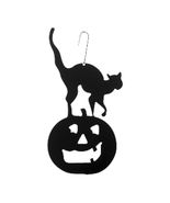 Halloween Black Cat on Pumpkin Made in USA - $29.85