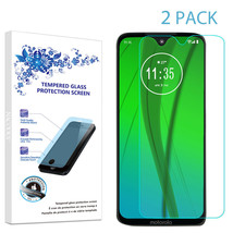 2-Pack For Motorola Moto G7 Tempered Glass Screen Protector - £10.99 GBP