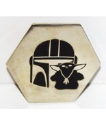 Star Wars The Mandalorian TV Series Grogu with Mandalorian Helmet Metal ... - £7.80 GBP