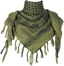 Cotton Arab Shemagh Desert Army for Head and Neck Scarves (Green &amp; Black) - £12.68 GBP