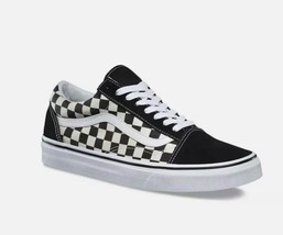 Vans Old Skool Size Men&#39;s 6 / Ladies&#39; 7.5 Lace-up Shoes, Black/White Check - £38.86 GBP