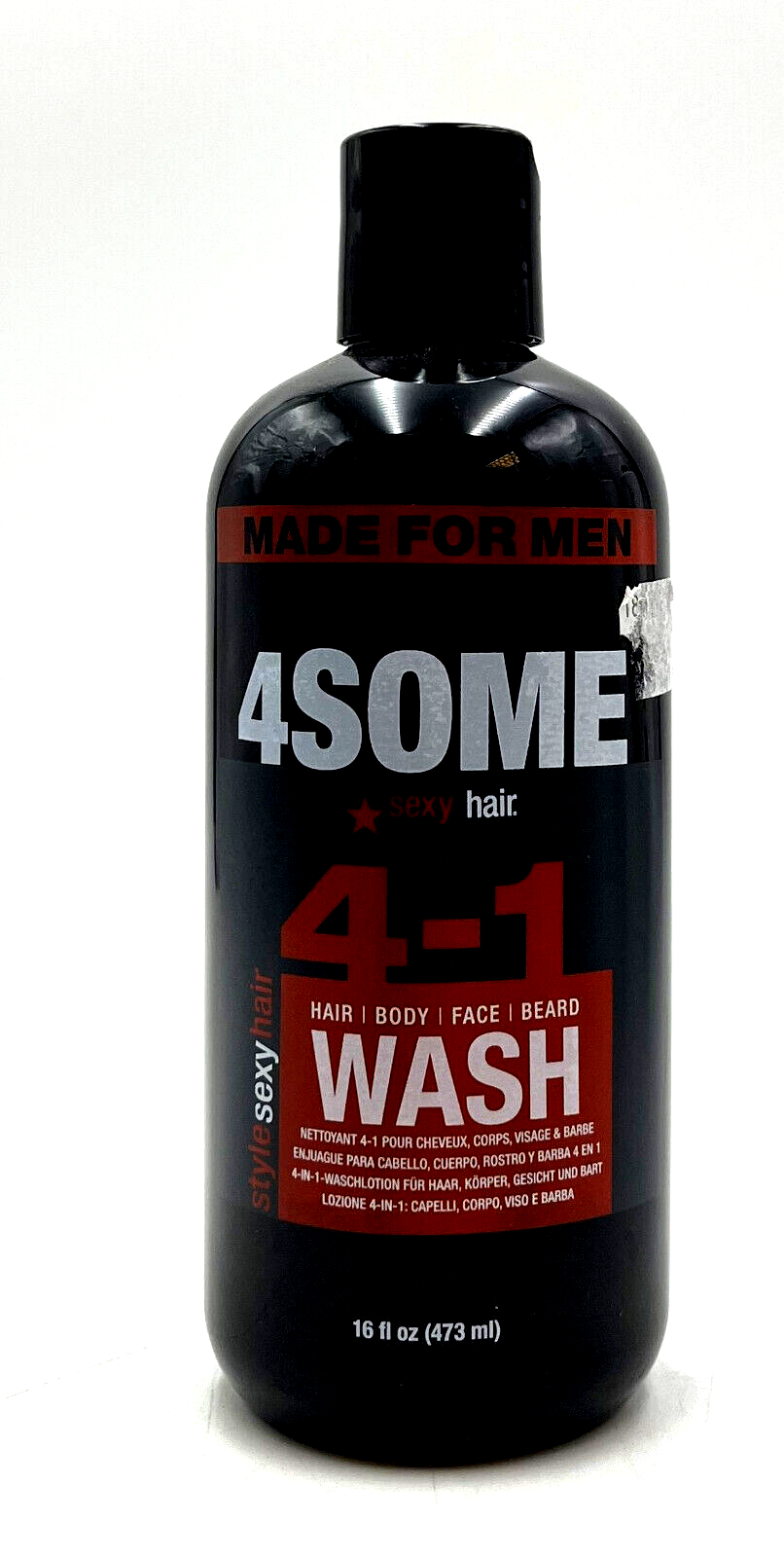 Sexy Hair Made For Men 4Some 4-1 Hair Body Face Beard Wash 16 oz