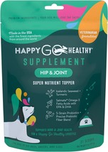 Happy Go Healthy Hip &amp; Joint Supplement Food Topper for dogs 5 oz exp 01... - £9.40 GBP
