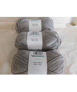 Big Twist Living Light Gray lot of 3 Dye Lot 193495 - $24.49