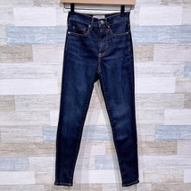 Everlane Authentic Stretch High-Rise Ankle Skinny Jeans Deep Indigo Wome... - $24.74