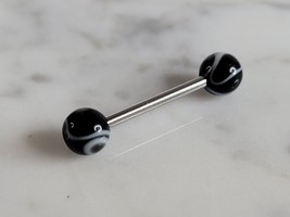 New Surgical Steel Acrylic Nipple Ear Tongue Piercing Barbell  E2723 - £19.47 GBP