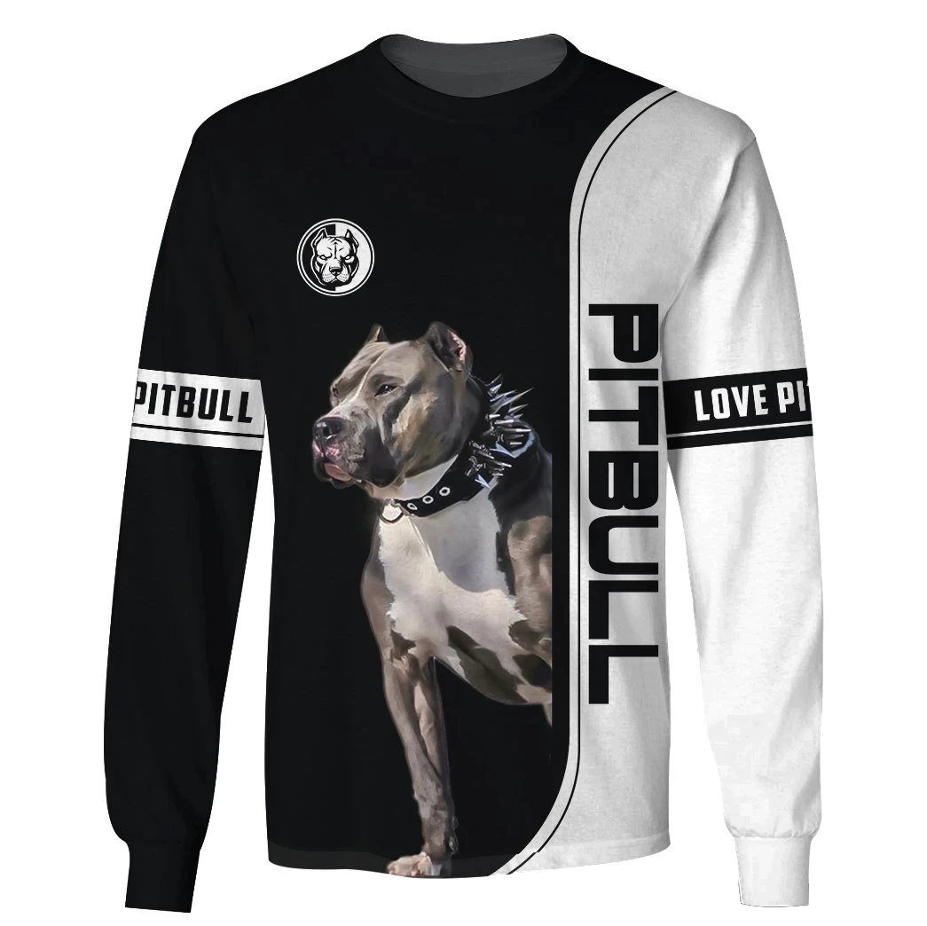  Love Pitbull Dog 3D Printed Autumn Men Hoodies Unisex Pullovers Zip Hoodie Casu - £107.12 GBP
