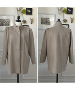 Vintage 80s Karen Peters Beige Wool Cashmere Peacoat USA L - $71.92 CAD