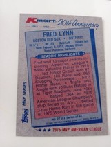 1982 Fred Lynn-Red Sox Super Star. Free Shipping! Kmart MVP Series. Nice Card! - £5.46 GBP