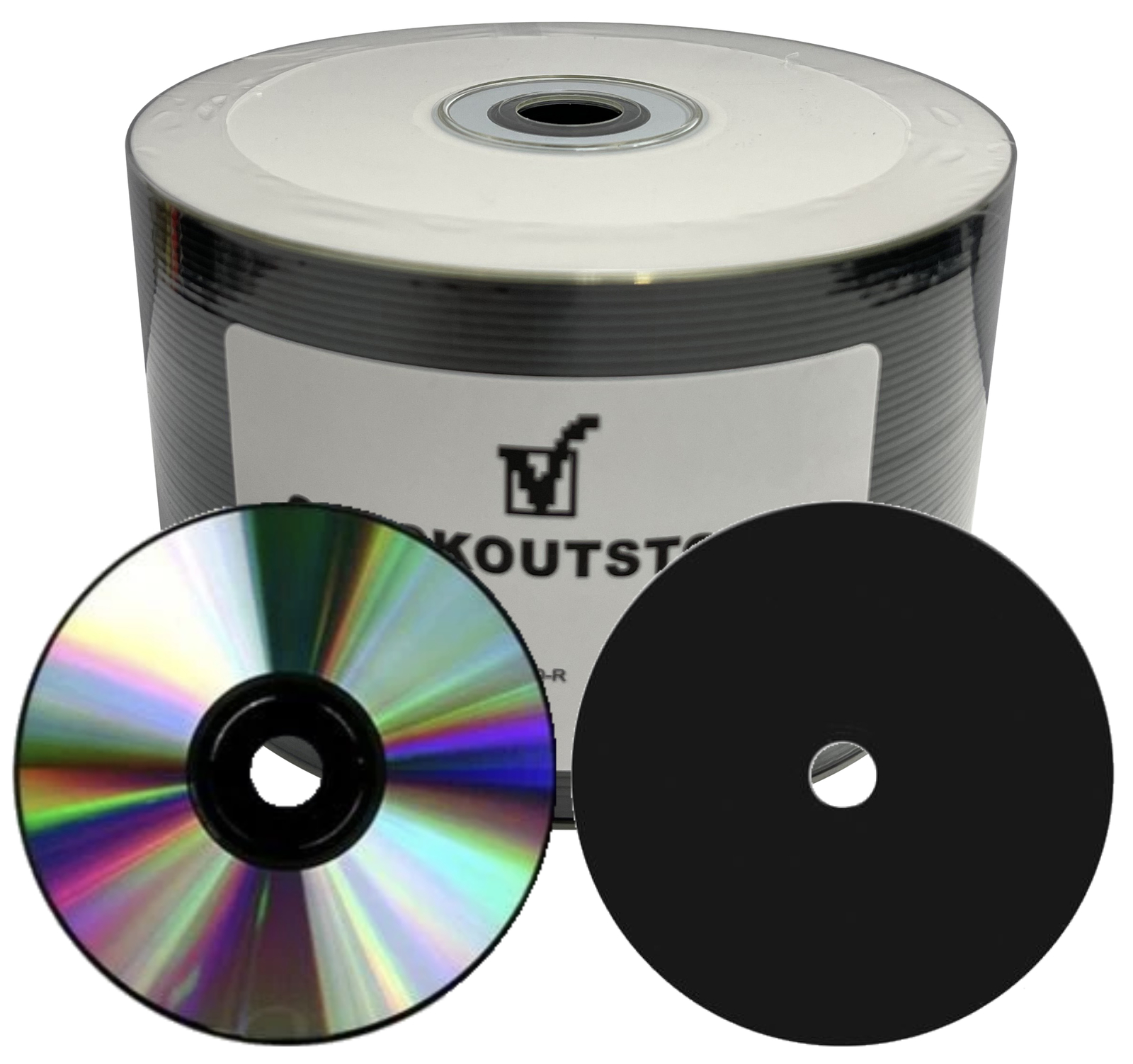 CheckOutStore 52x Black Bottom CD-R 80min 700MB Shiny Silver (Shrink Wrap) - $23.54 - $155.70
