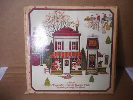 1982 Avon Hospitality Sweets Recipe Plate Blueberry Orange Nut Bread Box... - $14.36