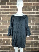 NWT Miss Me Women&#39;s 3/4 Tie-Off Sleeve Dress Color Black Size L - £11.07 GBP