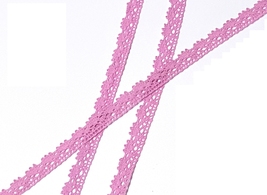 1/4 inch / 7mm width - 5yds -50 yds Rose Pink Scallop Cotton Lace Mesh Trim L769 - £4.77 GBP+