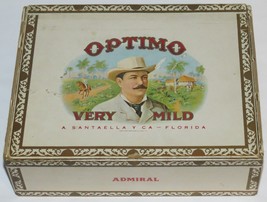 Vintage Optimo Very Mild Admiral Extra Claro Cigar Box - £3.70 GBP