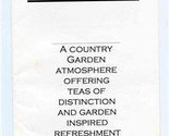 Goat &amp; Garden Tea Room Menu &amp; Brochure El Dorado Kansas - £14.21 GBP