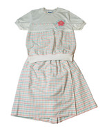 Vintage Womens Cape Cod Sportswear White Plaid Wrap Skort/Skirt &amp; Shirt ... - $49.49