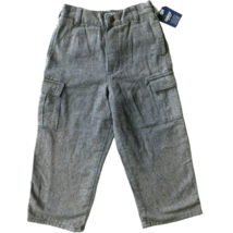 OshKosh Vintage Baby Boy&#39;s Cargo Pants 24 Months Cotton Gray NEW - £10.27 GBP