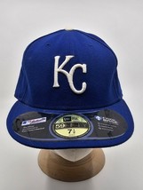 New Era 59Fifty Hat Cap Kansas City Royals On Field Blue Fitted Game Hat - £34.28 GBP