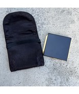 Vintage Lancome Paris Compact Black And Gold Tone Unused Transparent Mat... - $35.00
