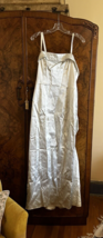 Vintage 1990&#39;s Jessica McClintock white bustle back dress has some stains prom - £31.64 GBP