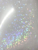 10 Sheets Self Adhesive Sparkle Broken Glass Transparent Holographic Vin... - $9.99