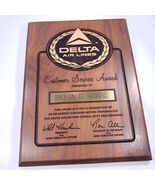Vintage Delta Airlines Customer Service Award wooden plaque air lines Vi... - €126,84 EUR