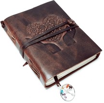 Heart Leather Journal for Women and Men 200 Pages 5&quot;x7&quot; Travel Notebook ... - $35.09