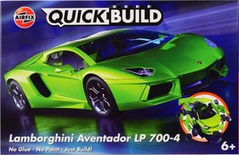 Skill 1 Model Kit Lamborghini Aventador LP 700-4 Green Snap Together Painted Car - $37.72