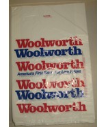 5 Vintage New/Old Woolworth 10x2x15 White Plastic Unused Shopping Bags - €16,33 EUR